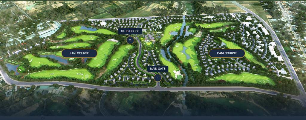 Sơ đồ sân golf Harmonie Golf Park với thiết kế độc đáo