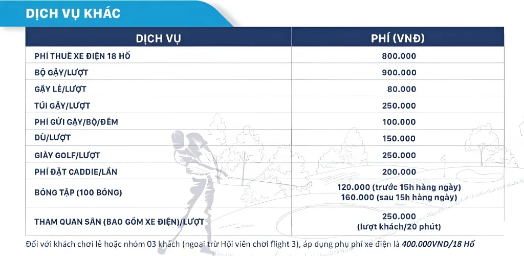 Bảng giá đặt sân golf FLC Sầm Sơn