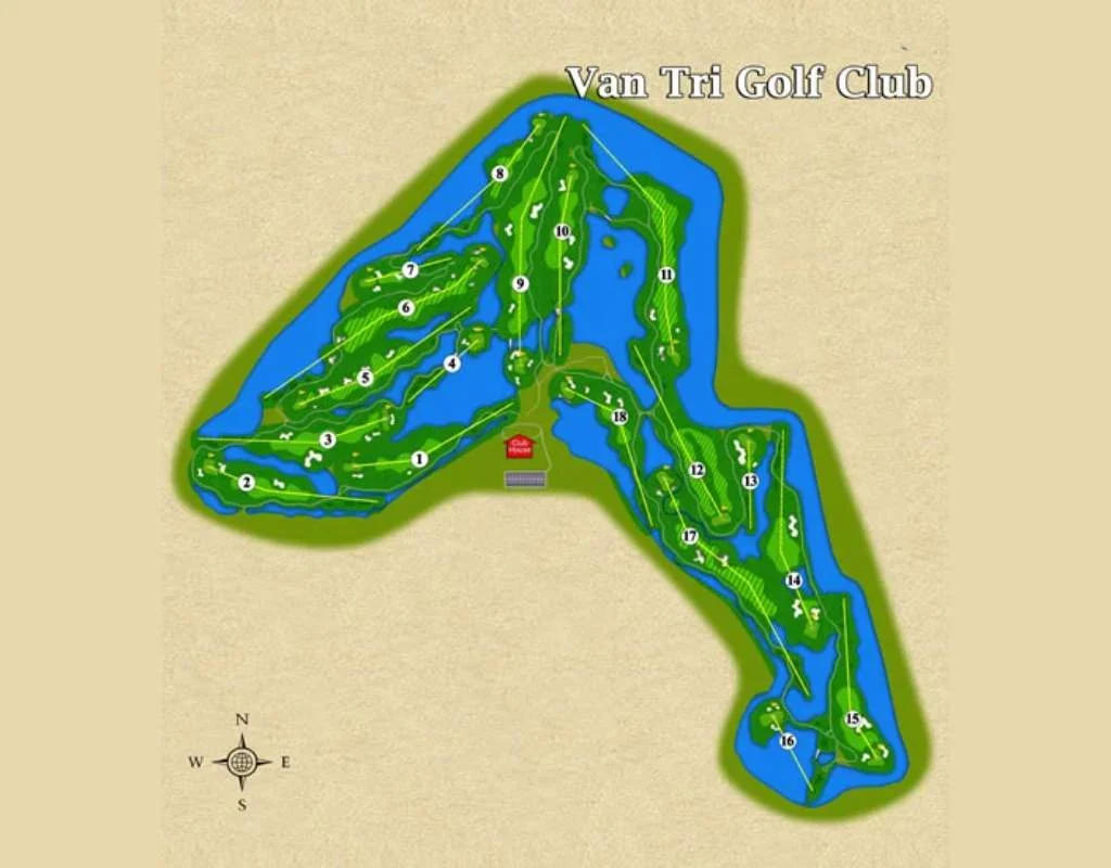 Bản đồ sân golf Vân Trì Hà Nội