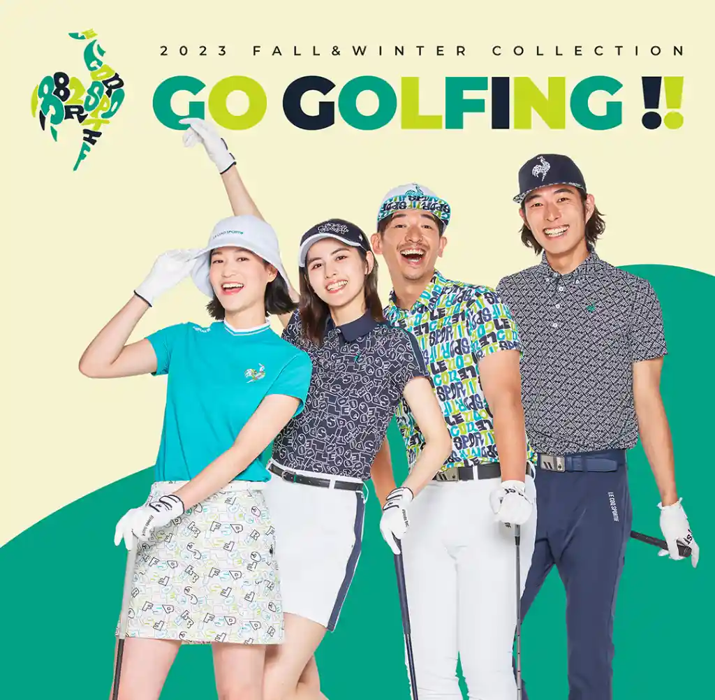 Bộ sưu tập golf Le Coq vui nhộn, phối màu xanh lá cây gợi nhớ đến sân cỏ