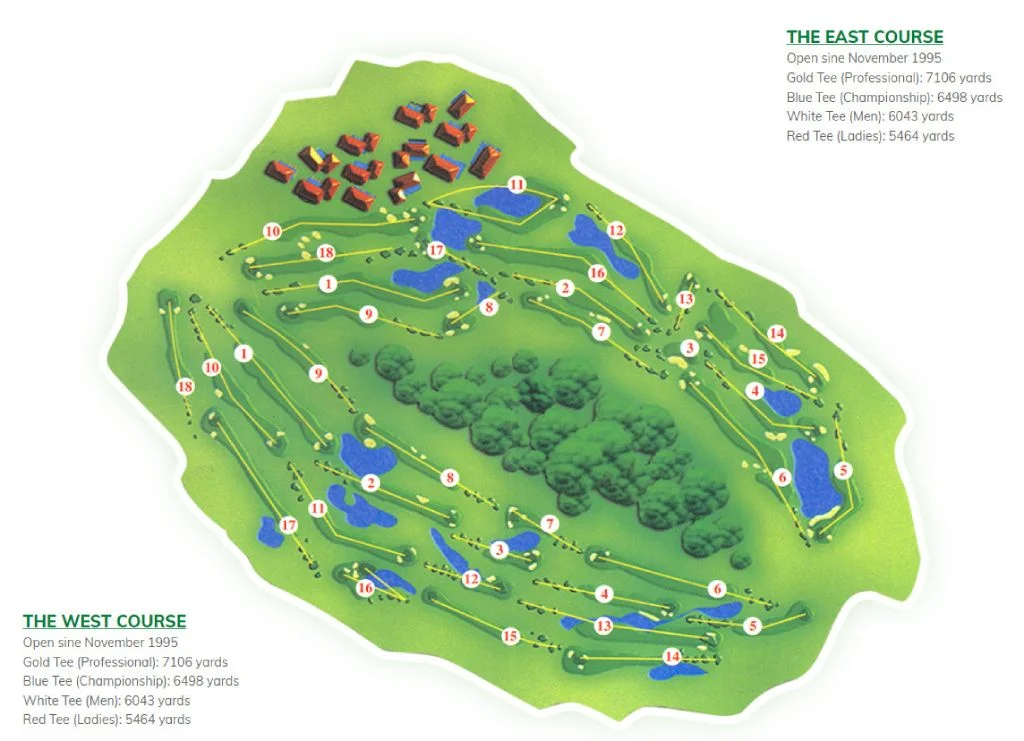 Thiết kế Vietnam Golf & Country Club (sân Thủ Đức) được chia thành 2 phần sân Đông và Tây