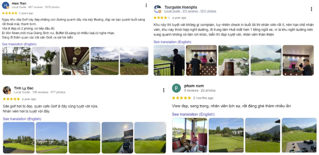 Golfer đánh giá tốt về vẻ đẹp và chất lượng sân golf Laguna Lăng Cô