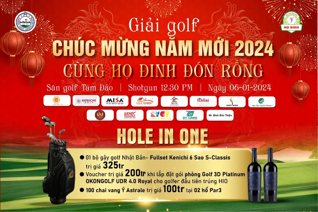 Infographic giải đấu golfer họ Đinh và những người bạn xuân 2024