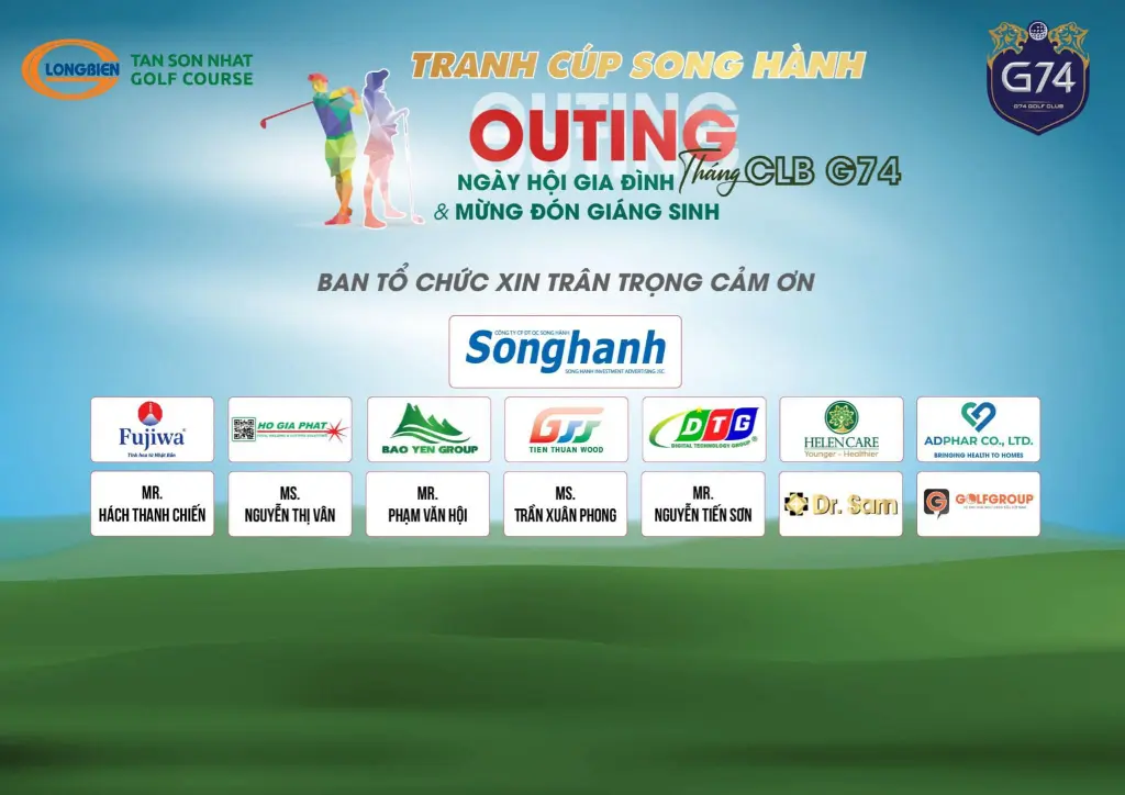 Các đơn vị tài trợ giải golf Outing CLB G74