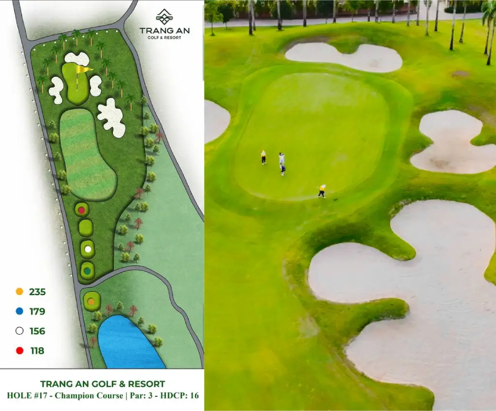 Hố 17 sân Champion sở hữu HIO giá trị nhất giải đấu