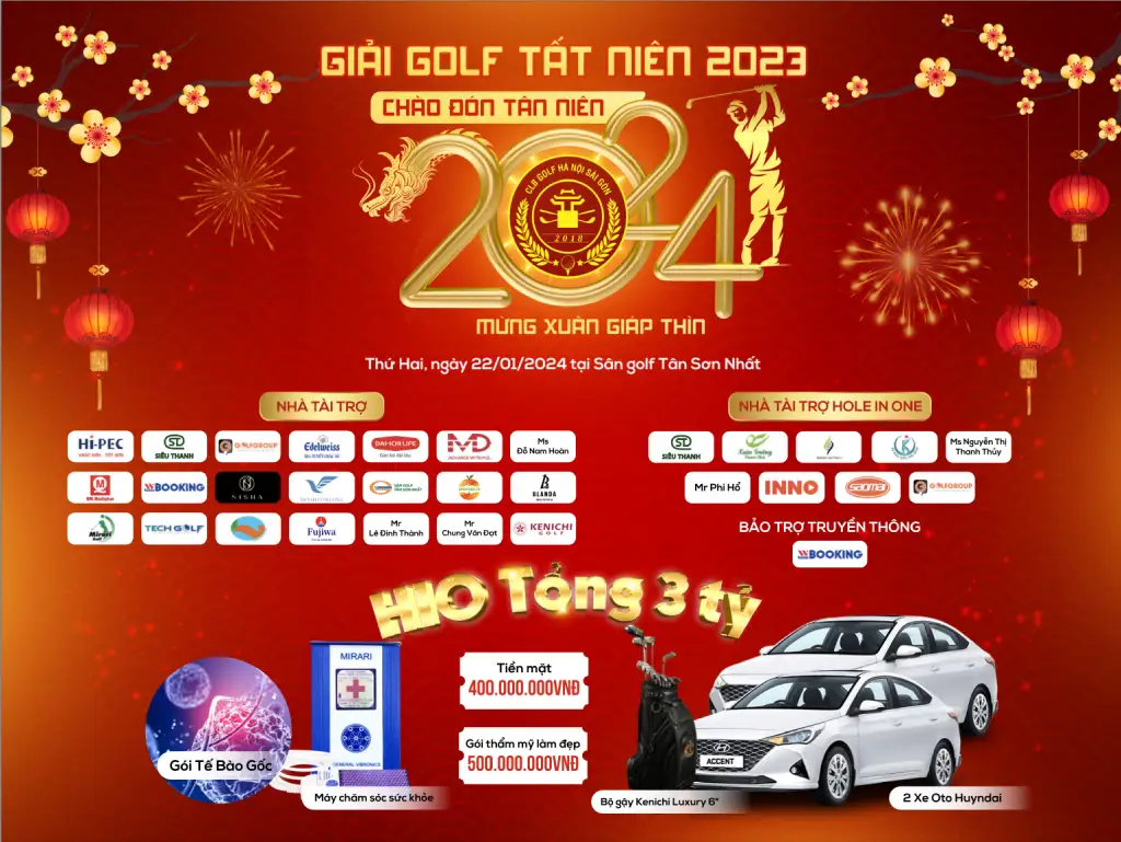 Thông tin giải golf mừng năm mới 2024 của CLB Hà Nội Sài Gòn
