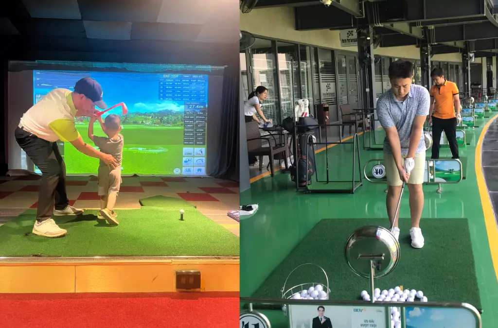 Thầy Nguyễn Văn Giáp dạy đa dạng từ phòng golf 3D đến sân tập