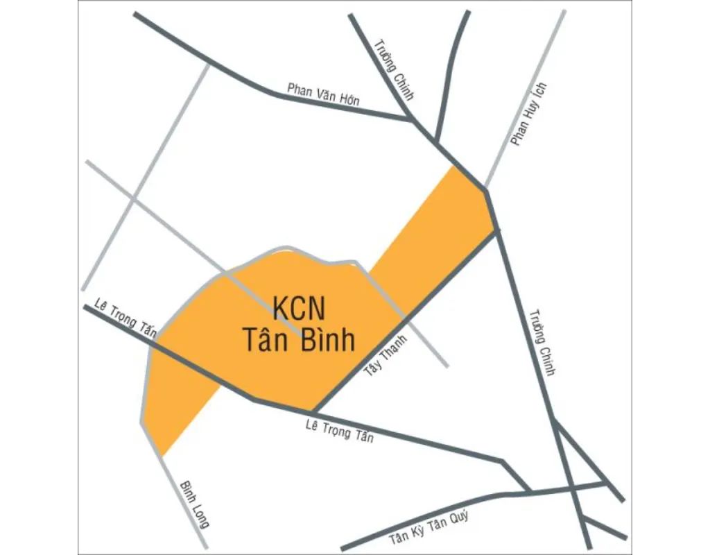 Vị trí sân golf kCN Tân Bình gần trung tâm Sài Gòn