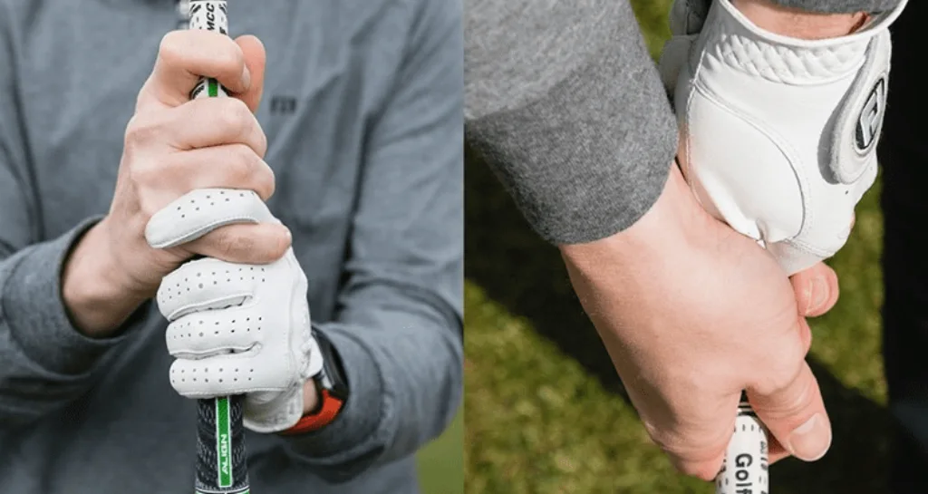 Cách cầm gậy golf Interlock Grip