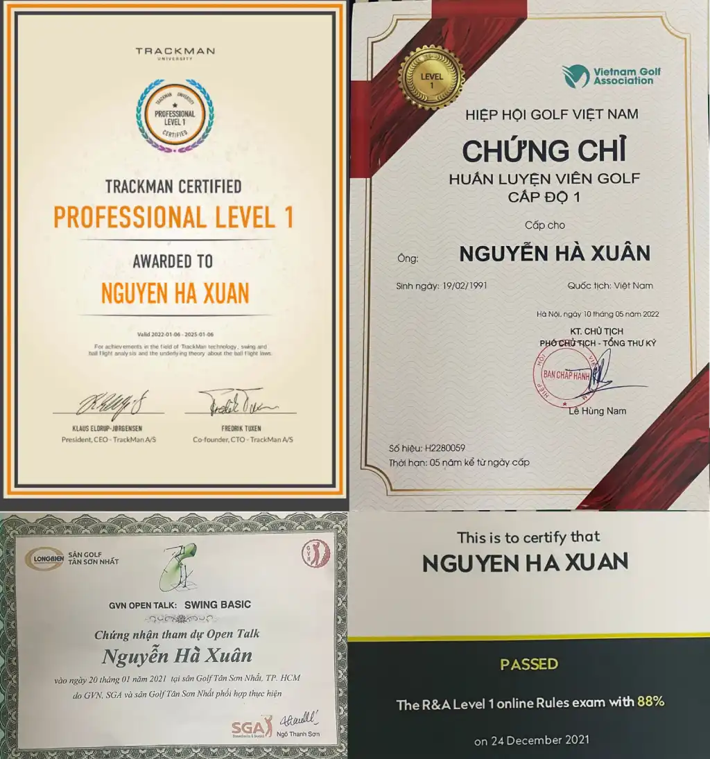 Các thành tích, chứng chỉ của HLV Nguyễn Hà Xuân