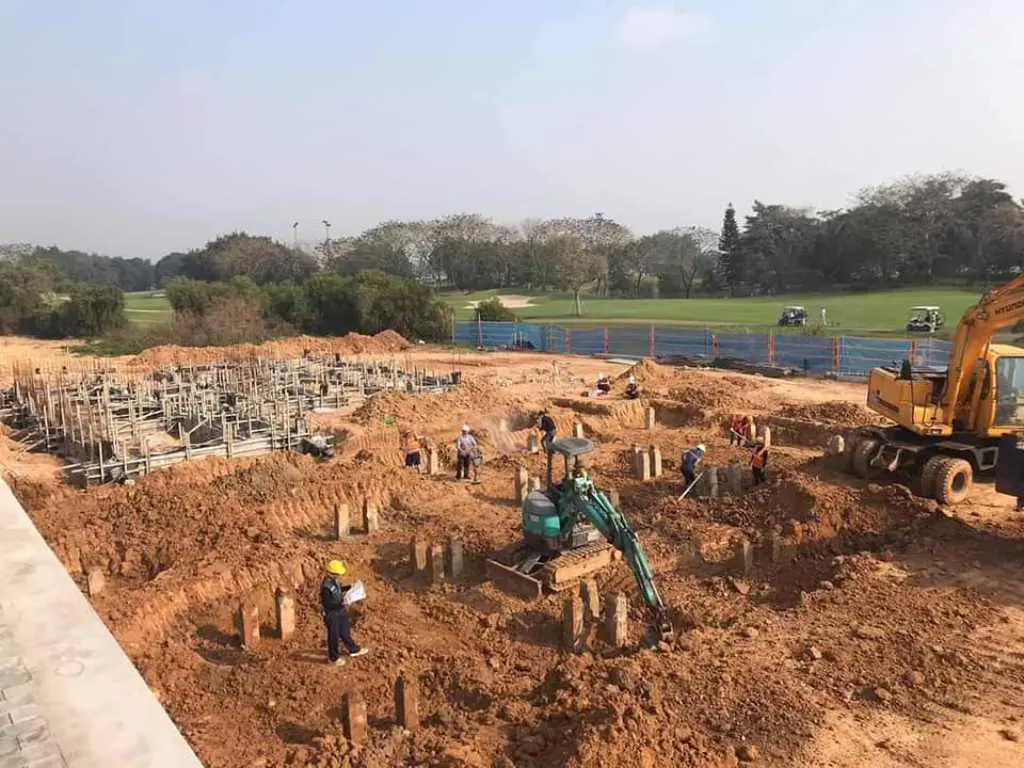 Sân golf Vân Tảo đang trong giai đoạn thi công