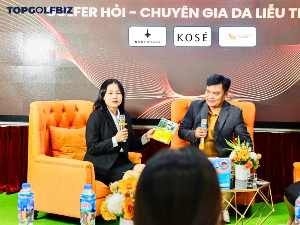 Tổng Giám Đốc Vietnam Golf Plaza - Bà Phan Hồng chia sẻ tại buổi tọa đàm