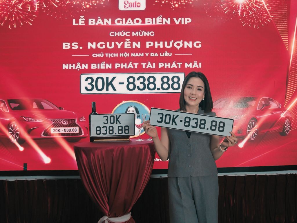 Biển số 30K-838.88 được golfer Nguyễn Phượng vô cùng ưng ý lựa chọn